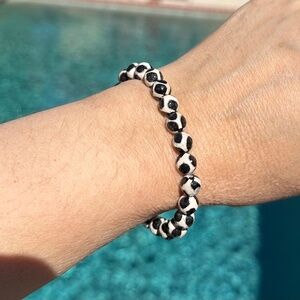 Tibetan agate bracelet - 8mm beads - handmade